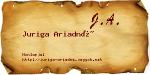 Juriga Ariadné névjegykártya
